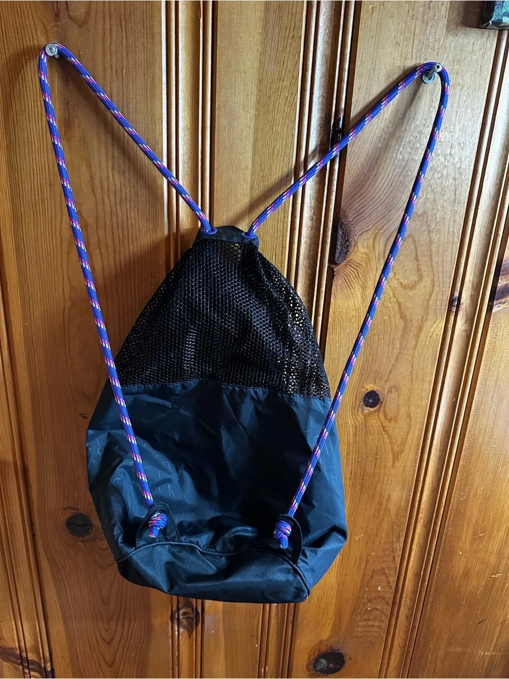 Under Armour Black and Purple Mesh Drawstring Backpack